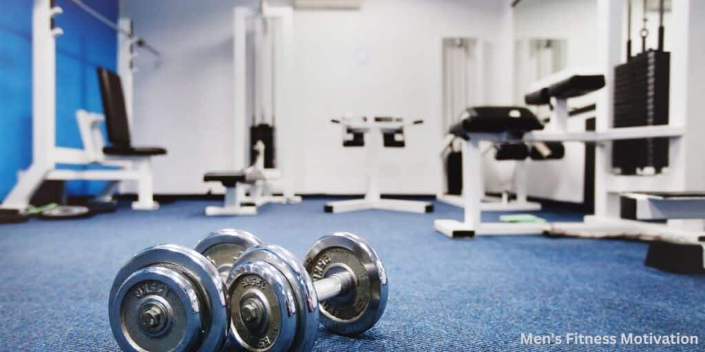 image of empty gym.Men's Fitness Motivation.