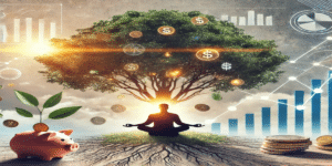 A person meditating under a tree