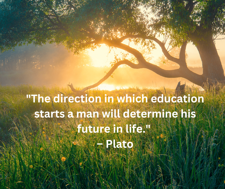 "The direction in which education starts a man will determine his future in life."