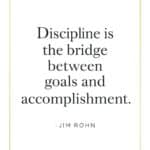 sunrise silhouette with Jim Rohn success quote in bold text overlay — Pinterest image