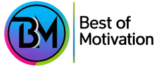 best of motivation logo with a black background