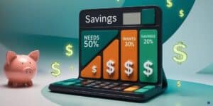 a savings goal calculator with dollar signs