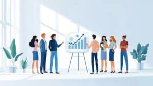 Starting Strong: How to Stabilise a New Team When You Step Into a New Place 9 new manager leading a team meeting to stabilise a new team with clear goals and communication