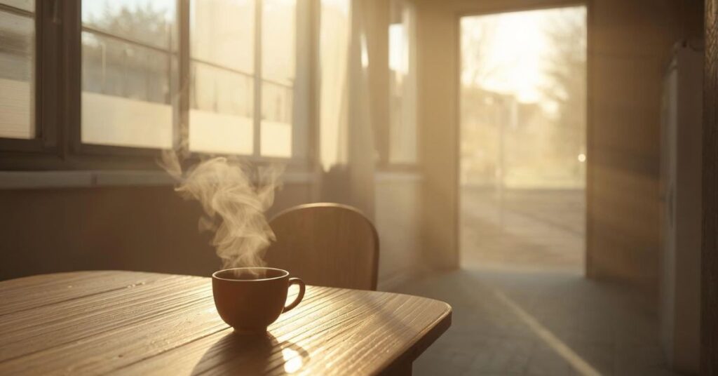 A calm, light-filled space suggesting ease and breathing room