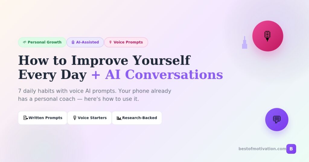 How to improve yourself every day with AI conversations - 7 habits with voice prompts for ChatGPT and Claude