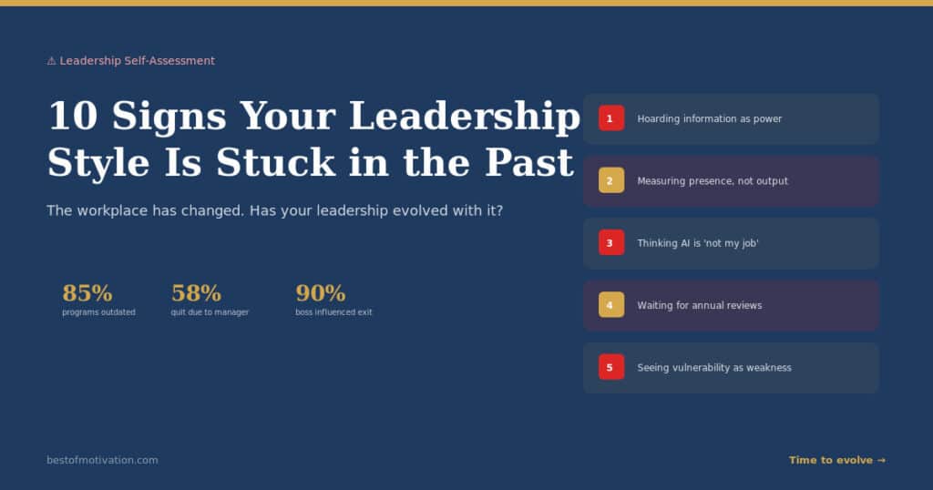 10 signs your leadership style is stuck in the past - self-assessment guide for modern managers