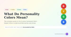 What do personality colors mean - complete guide to Red Yellow Green Blue personality types based on DISC model and Surrounded by Idiots framework