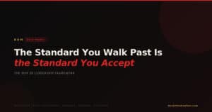 BOM Role Model — The Standard You Walk Past Is the Standard You Accept — 5R Leadership Framework by Best of Motivation