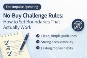 No-buy challenge rules – how to set boundaries that actually work to stop impulse spending